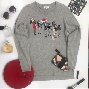 Crown & Ivy• Christmas Zebra• sweater